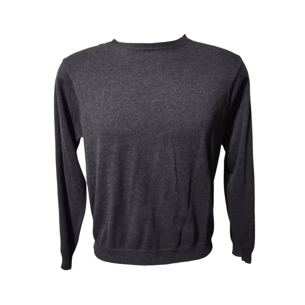 Eddie Bauer Sweater Men's Medium Cotton Round Neck Long Sleeve Knit Lightweight